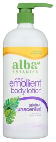 ALBA BOTANICA: Very Emollient Body Lotion Unscented Original, 32 oz