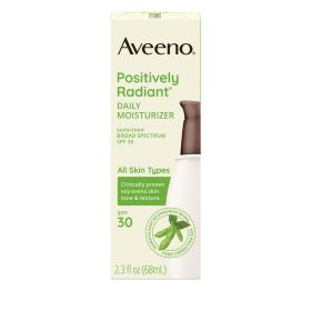 Aveeno Positively Radiant Daily Face Moisturizer Lotion with SPF 30, 2.3 oz