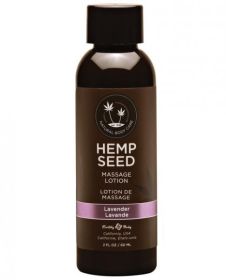 Earthly Body Hemp Seed Massage Lotion Lavender 2oz