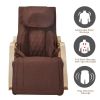 chaFull massage function-Air pressure-Comfortable Relax Rocking Chair;  Lounge Chair Relax Chair with Cotton Fabric Cushion Brown