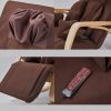 chaFull massage function-Air pressure-Comfortable Relax Rocking Chair;  Lounge Chair Relax Chair with Cotton Fabric Cushion Brown