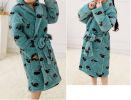 Thicken Soft Plush Lapel Bathrobes for Boys Girls Winter Bath Homewear, Dolphins