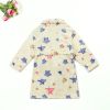 Cozy Flannel Lapel Beige Stars Robe Pajamas for Boys Girls Winter Bath Homewear