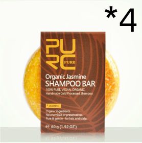 Purc Hand-Extracted Soap, Anti-Dandruff, Oil-Control Nourishing Handmade Soap, Spot Fleece-Flower Root And Ginger Shampoo Soap (Option: Jasmine scent-4PCS)