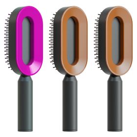 Self Cleaning Hair Brush For Women One-key Cleaning Hair Loss Airbag Massage Scalp Comb Anti-Static Hairbrush (Option: Set U)