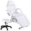 Massage Salon Tattoo Chair with Two Trays Esthetician Bed with Hydraulic Stool;  Multi-Purpose 3-Section Facial Bed Table;  Adjustable Beauty Barber S