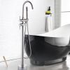 Bathtub Faucet Free Standing Floor Mounted Tub Faucet Tub Filler, Bathroom High Flow Shower Faucets with Handheld Shower