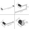 Novel style 4 Pieces Bathroom Hardware Accessories Set Towel Bar Towel Holder Robe Hook Toilet Paper Holder Stainless Steel