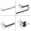 Novel style 4 Pieces Bathroom Hardware Accessories Set Towel Bar Towel Holder Robe Hook Toilet Paper Holder Stainless Steel