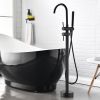 Bathtub Faucet Free Standing Floor Mounted Tub Faucet Tub Filler, Bathroom High Flow Shower Faucets with Handheld Shower