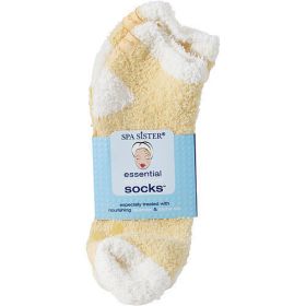 SPA ACCESSORIES by Spa Accessories ESSENTIAL MOIST SOCKS WITH JOJOBA & LAVENDER OILS (YELLOW) (Brand: SPA ACCESSORIES)